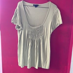 Style and Co. Green Baby Doll Shirt